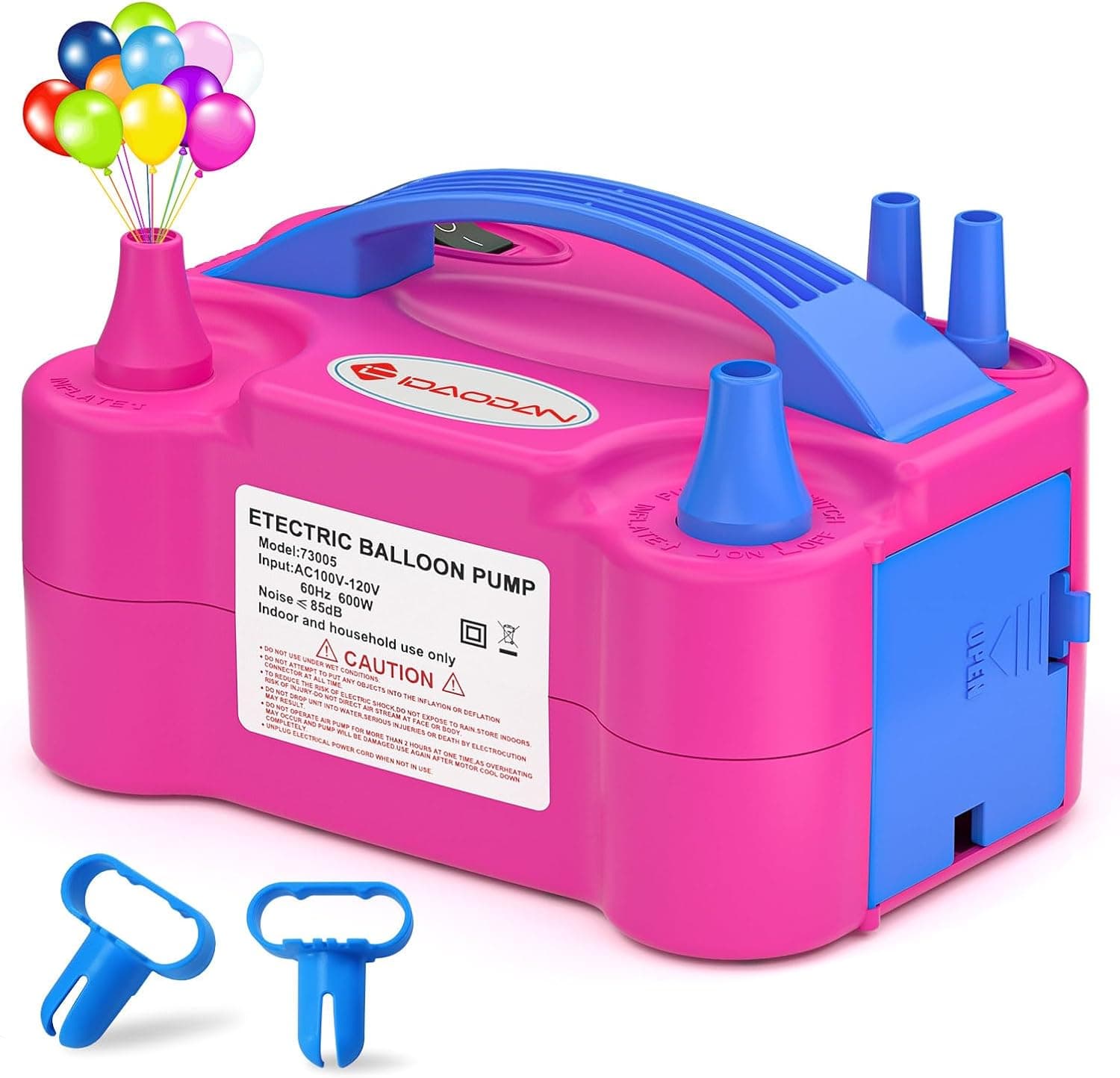 IDAODAN Electric Balloon Pump, Portable Electric Balloon Blower Machine Balloon Air Pump